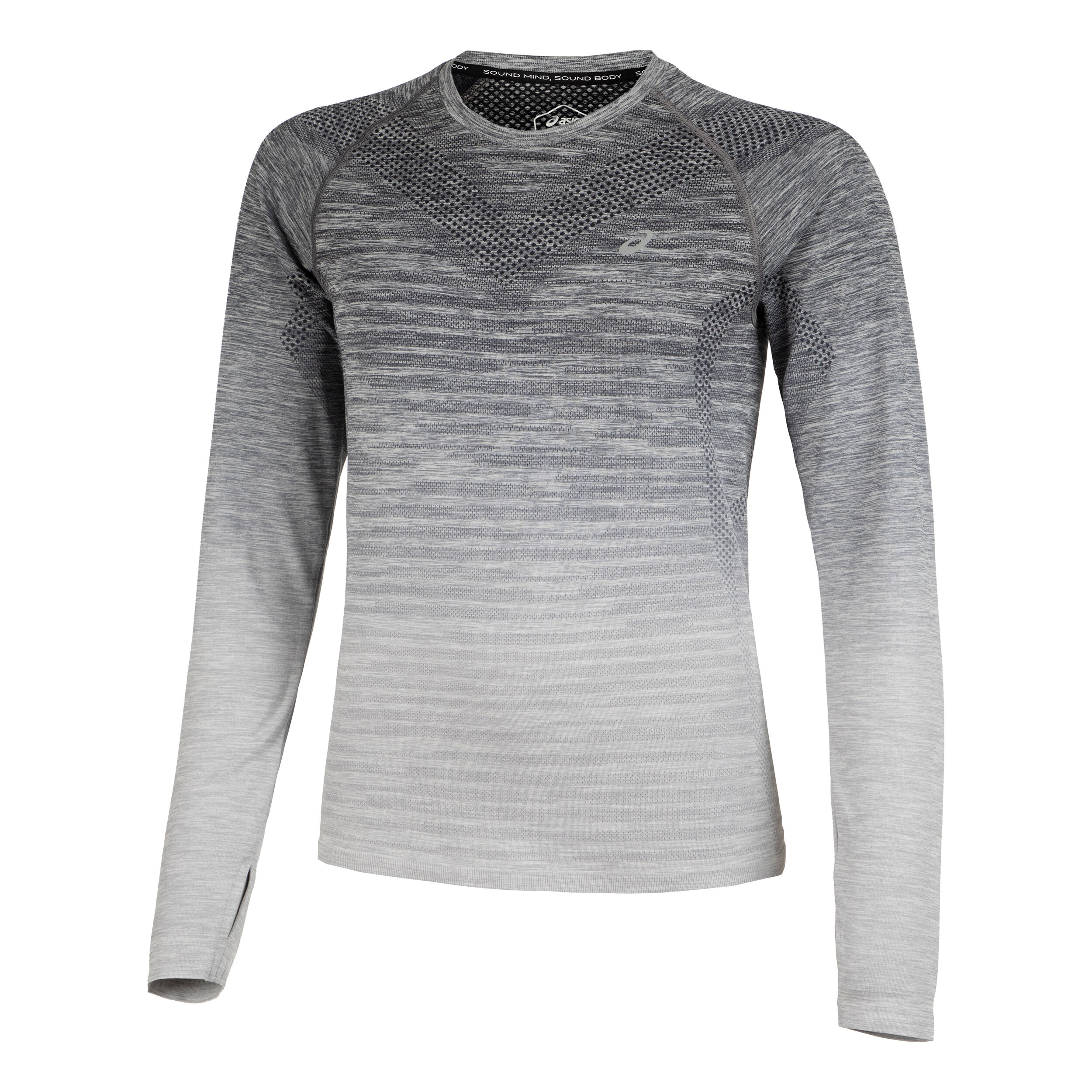 Seamless Lauftop Damen - Weiß, Grau