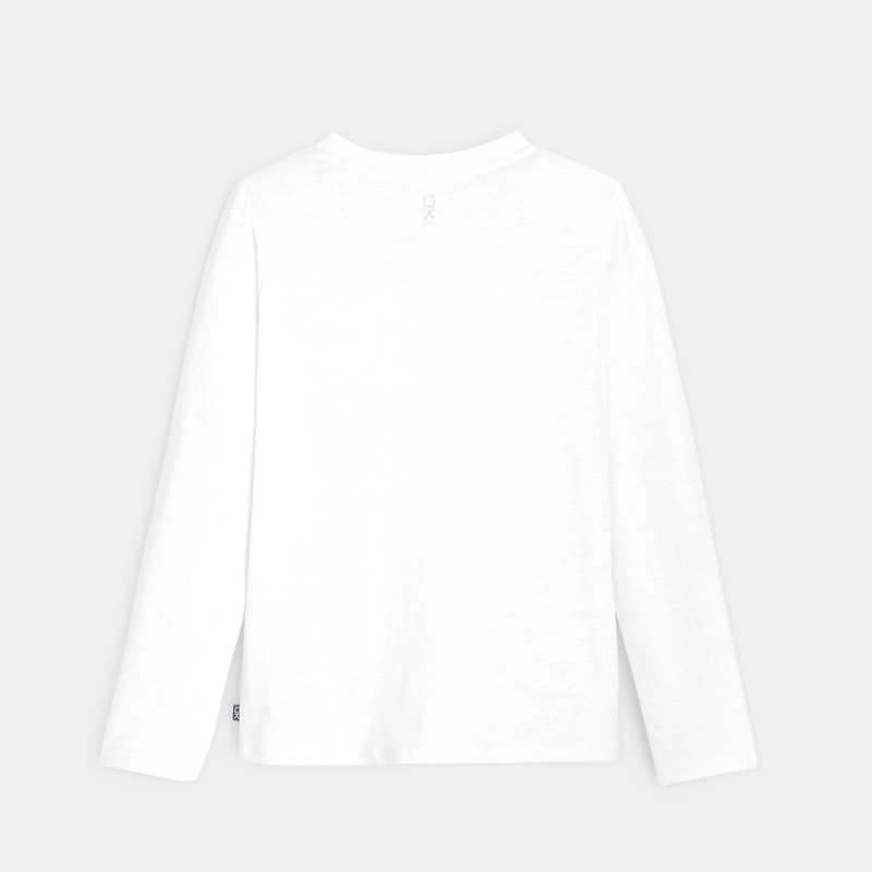 T-shirt uni en coton blanc garçon