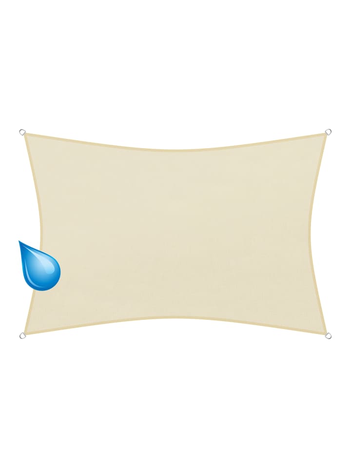 Gartenia sunprotect Sonnensegel Hydro, 3,5 x 4,5 m, Rechteck, wasserabweisend, creme in Creme günstig kaufen onesize
