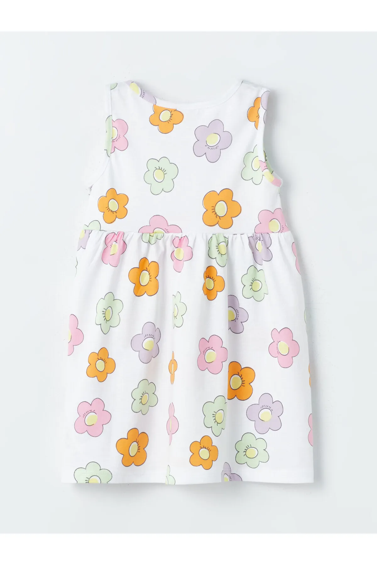LC Waikiki  Gemustertes Babymädchenkleid mit Rundhalsausschnitt