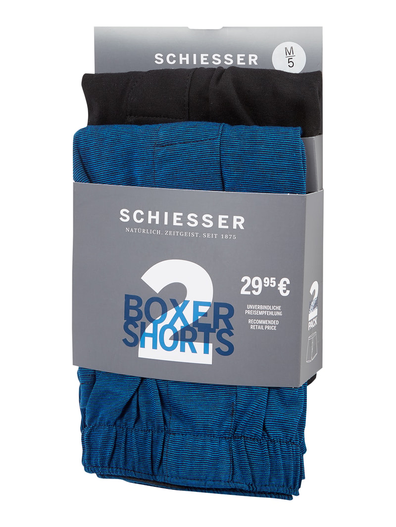 Boxershorts aus Jersey im 2er-Pack in jeans meliert