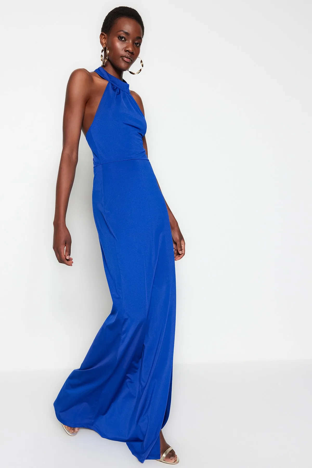 Trendyol Collection  Langes gestricktes Abendkleid von Saks TPRSS23AE00040