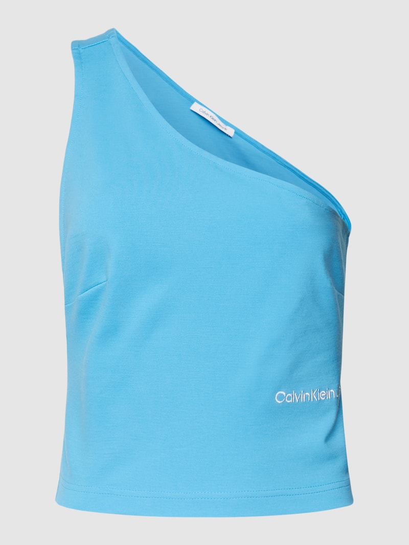 Crop Top mit One-Shoulder-Träger in bleu