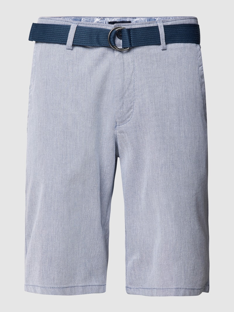 Bermudas mit Stoffgürtel in blau