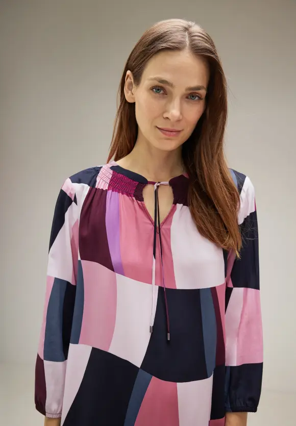 Street One Printkleid mit Smokdetails
