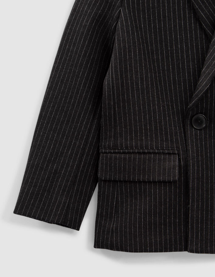 Veste de costume grise à rayures tennis garçon