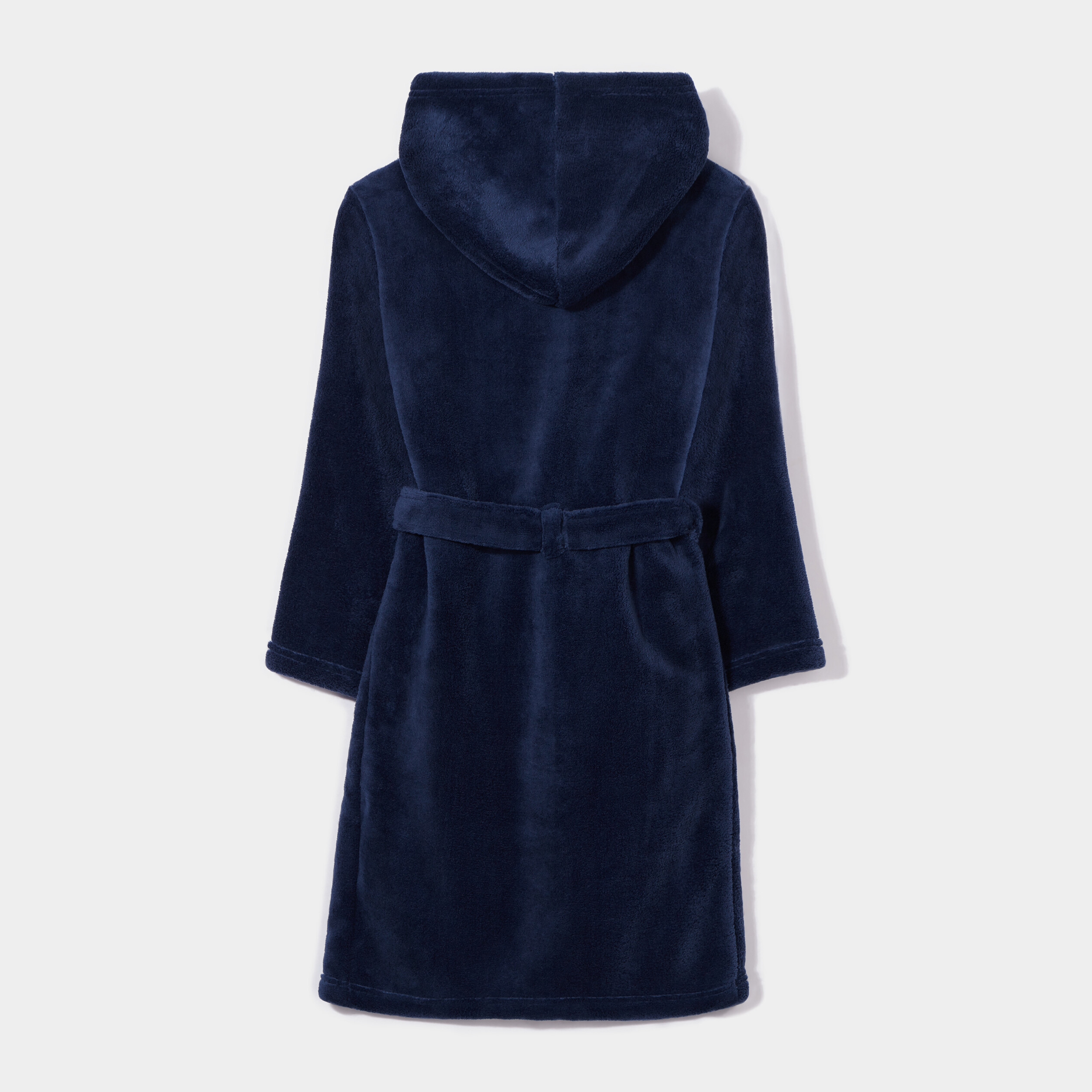 Peignoir pilou ceinturé à capuche bleu marine garçon | La Halle