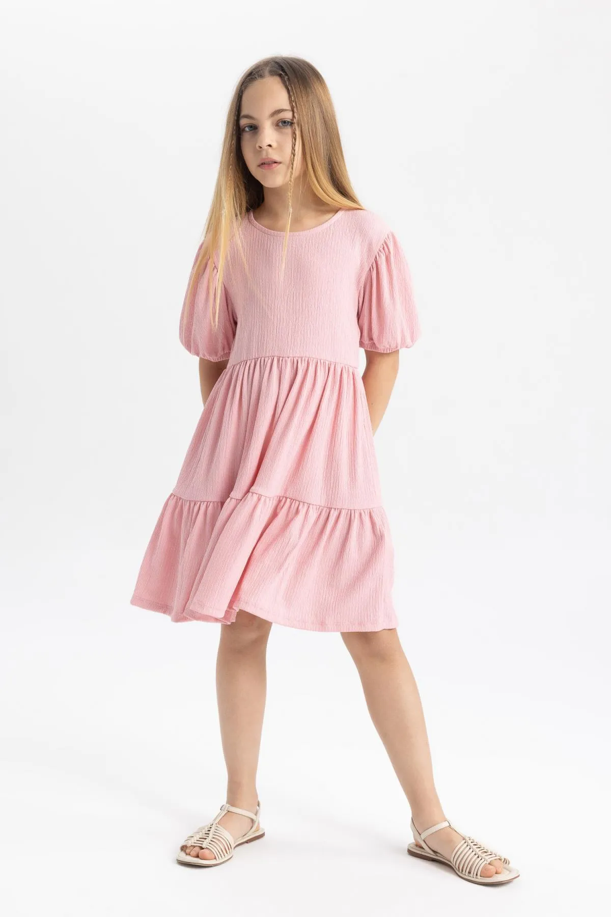 DeFacto  Kurzärmliges Wickelkleid für Mädchen - B4335a824sm