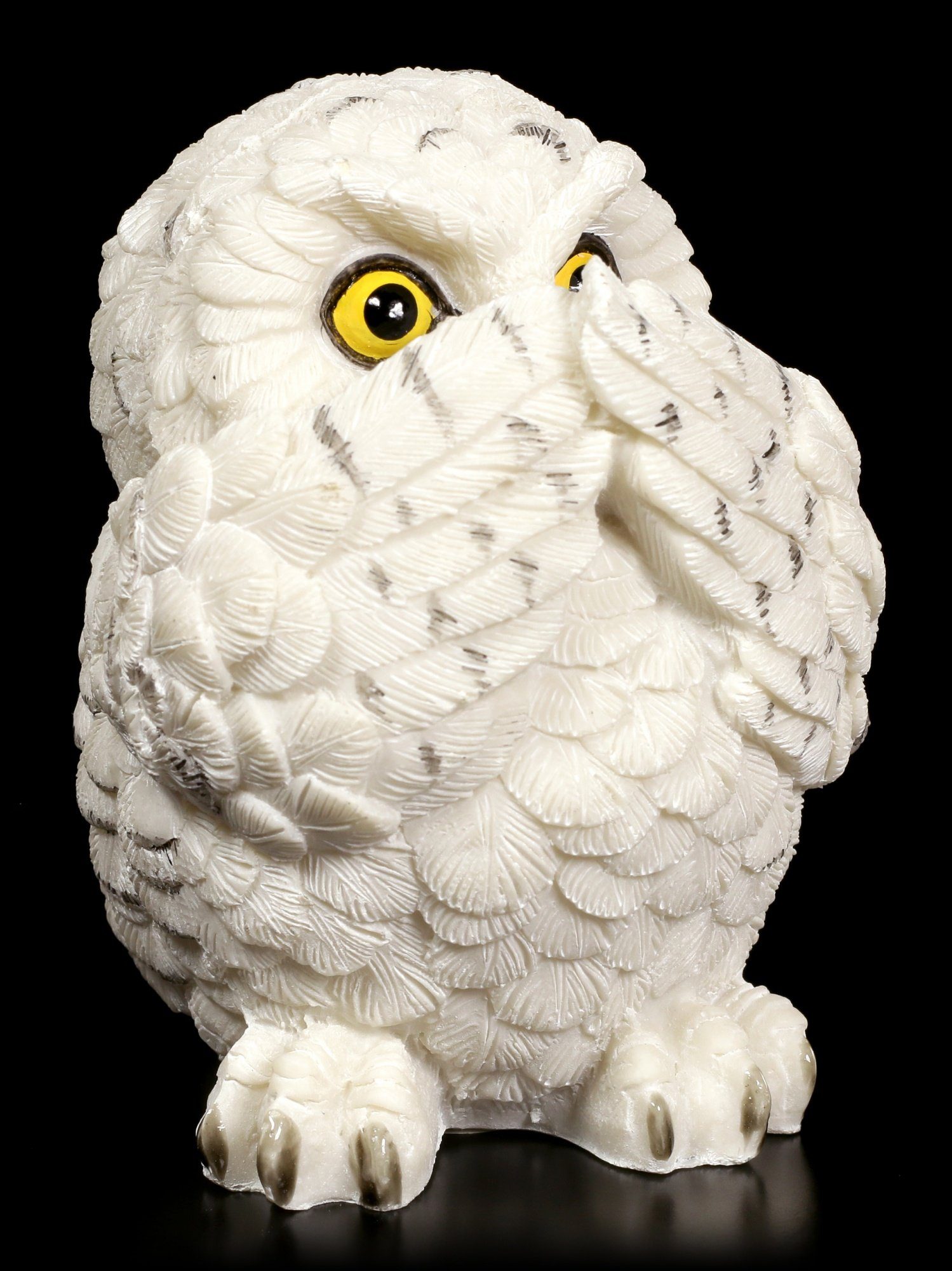 Figuren Shop GmbH Tierfigur Figur - Drei weise Schnee-Eulen - Tier Deko nichts böses sehen, sprechen, hören