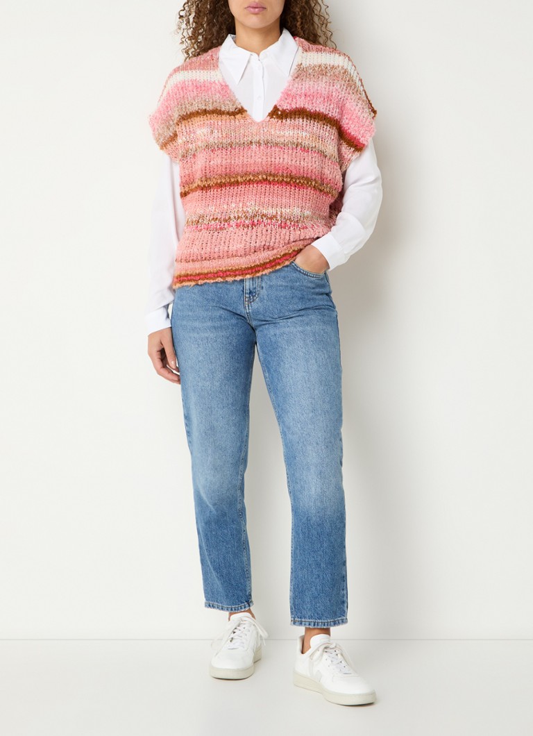 Maglione Spencer Benetton in misto lana a maglia grossa con scollo a V