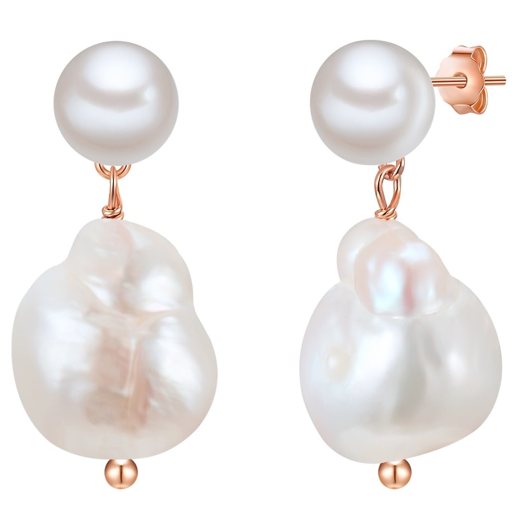 Glanzstücke München Boucles d'oreille en argent Perle de culture d'eau douce Perle de culture d'eau d Boucles d'oreilles