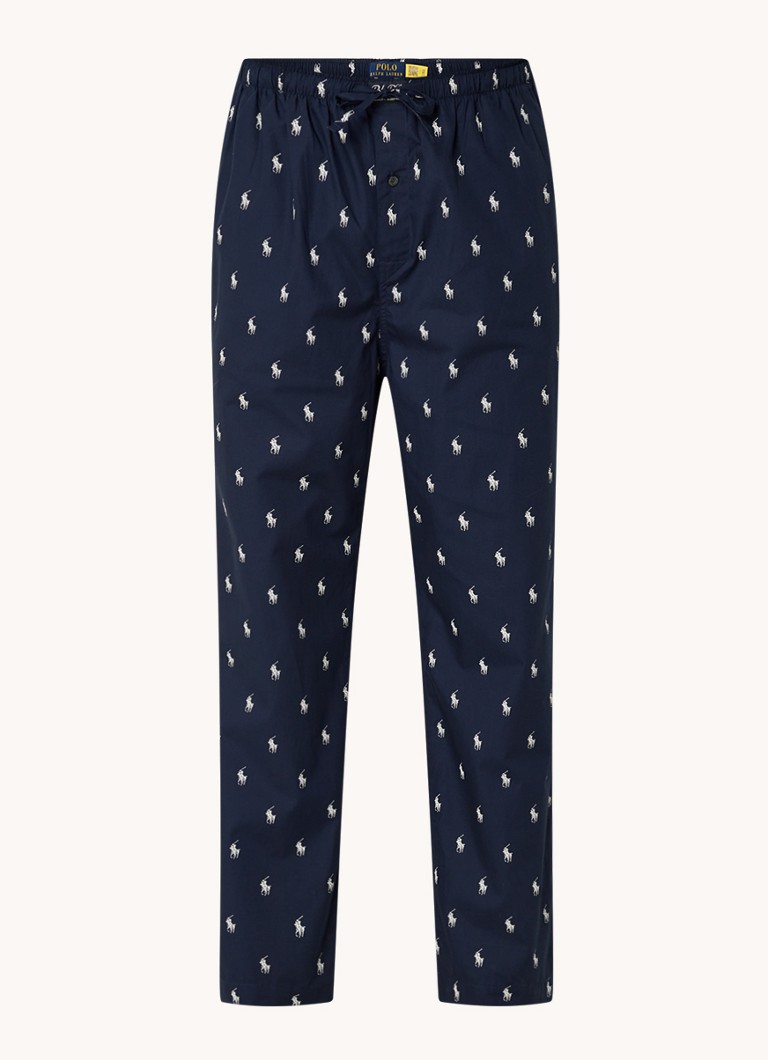 Ralph Lauren pajama bottoms with logo print and side pockets