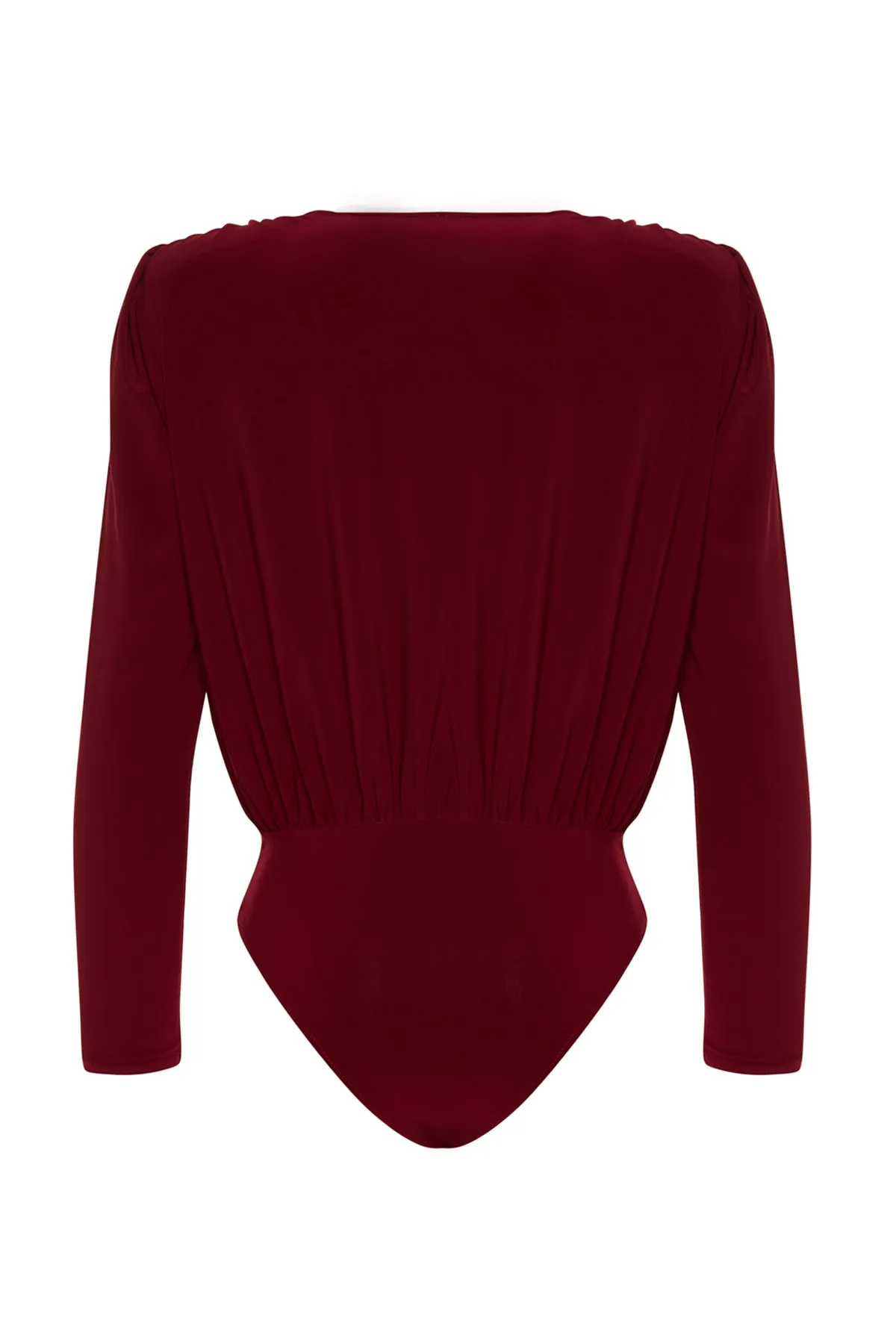 Trendyol Collection  Weinroter Zweireiher-Body mit Kragen TPRAW24BD00012
