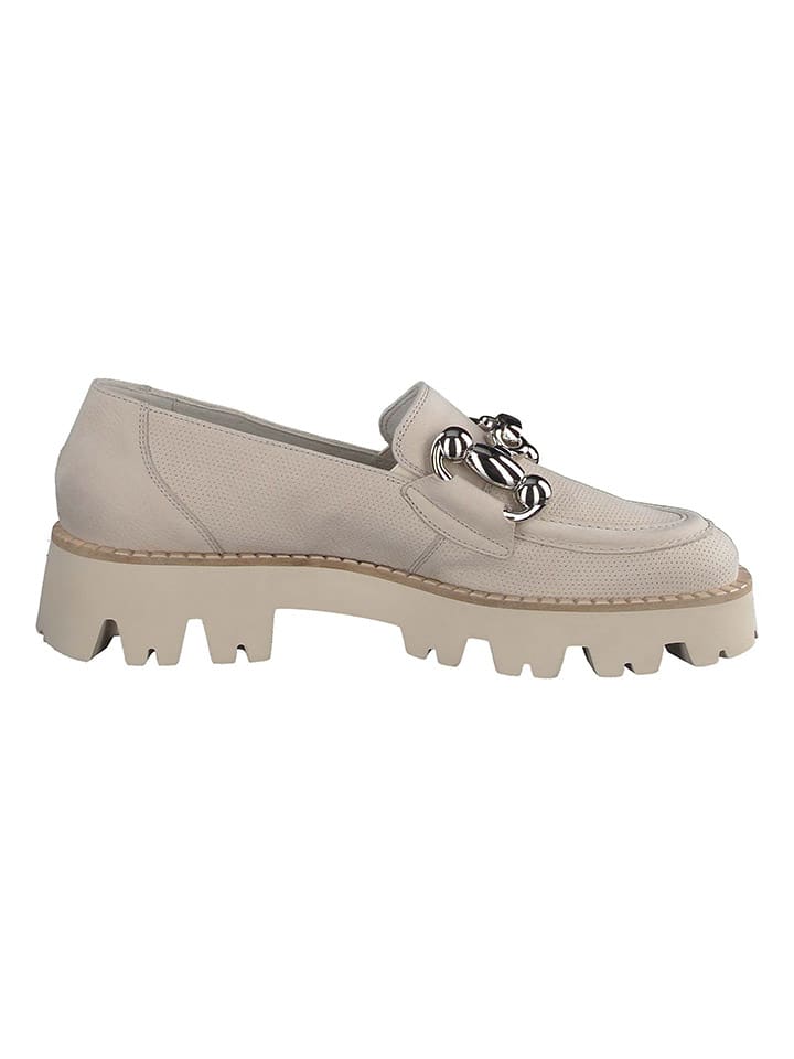 Paul Green Leder-Mokassins  in Beige günstig kaufen