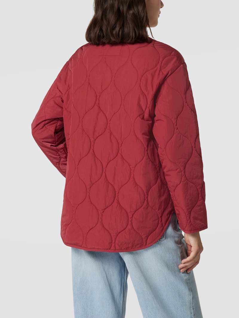 Steppjacke mit abgerundetem Saum in rostrot