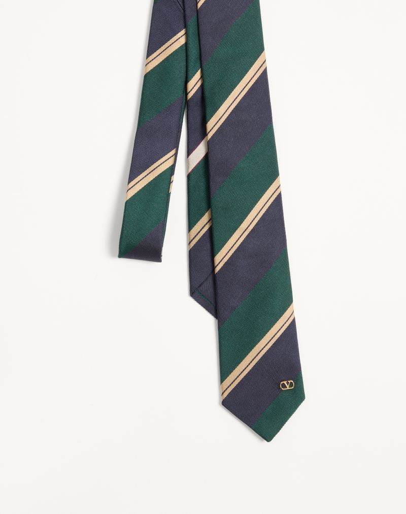 Valentie Regiment Jacquard Zijden Stropdas