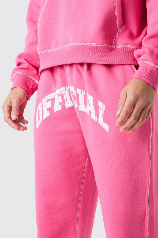 Oversize Official Jogginghose mit Kontrast-Naht