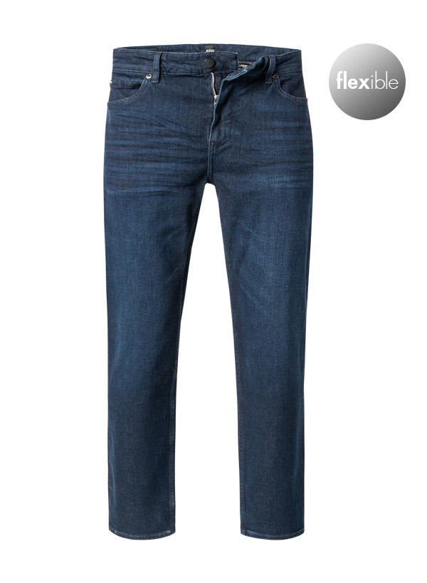 BOSS Black, Jeans, Regular Fit, Baumwolle T400®, navy