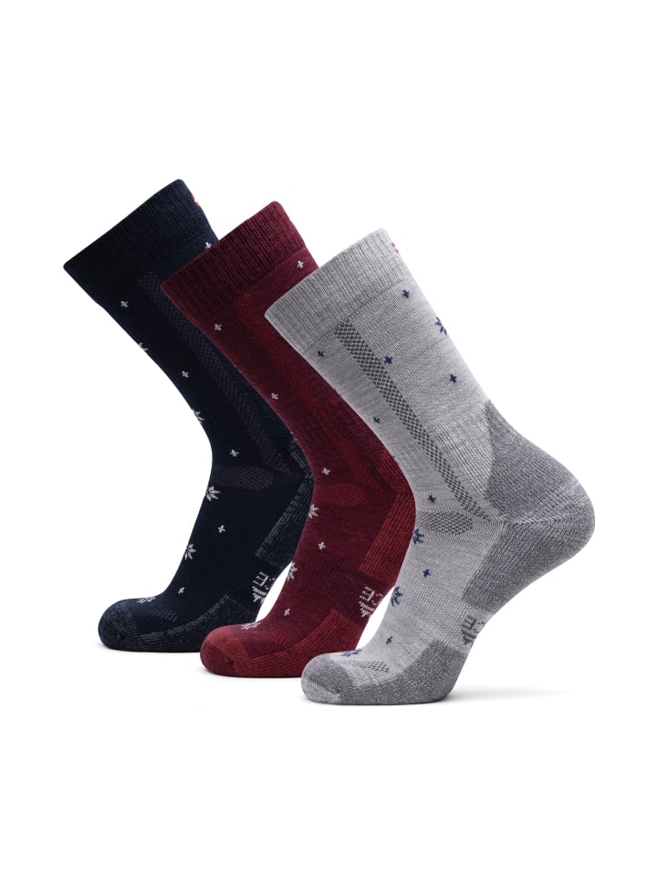 DANISH ENDURANCE Socken Hiking Classic in navy/red/light grey günstig kaufen