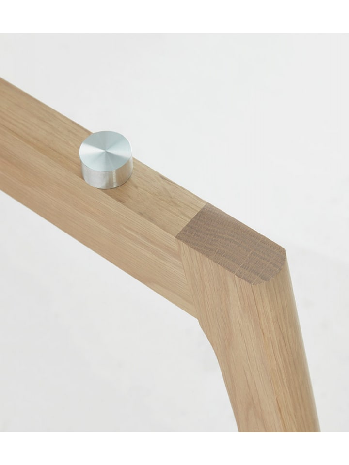 KADIMA DESIGN Runder Glas Couchtisch mit Eichenholz Beinen | Zeitgenössisch günstig kaufen onesize