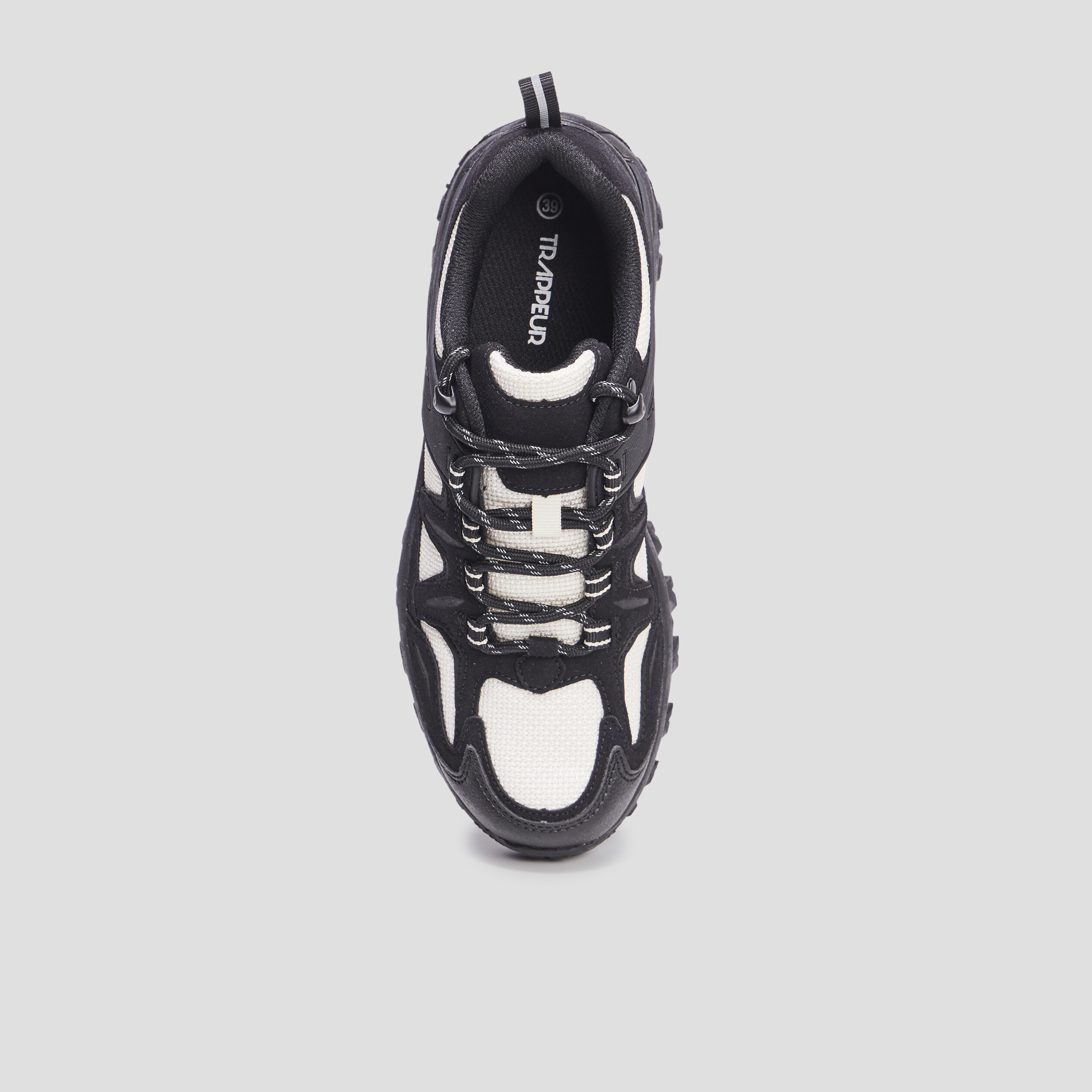 Baskets running à lacets Trappeur noir femme | La Halle