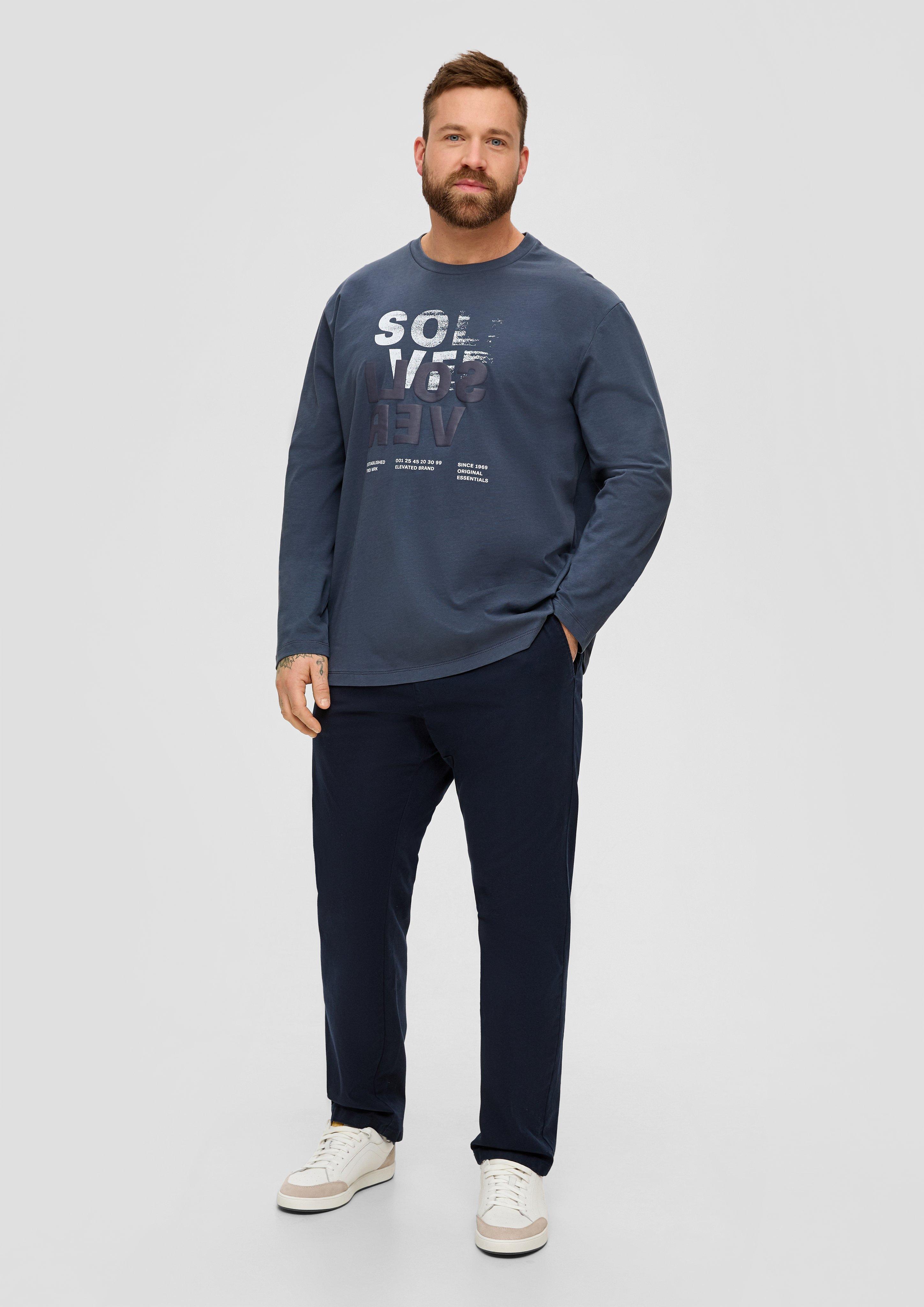 Longsleeve mit gummiertem Label-Print  2143244-57D1