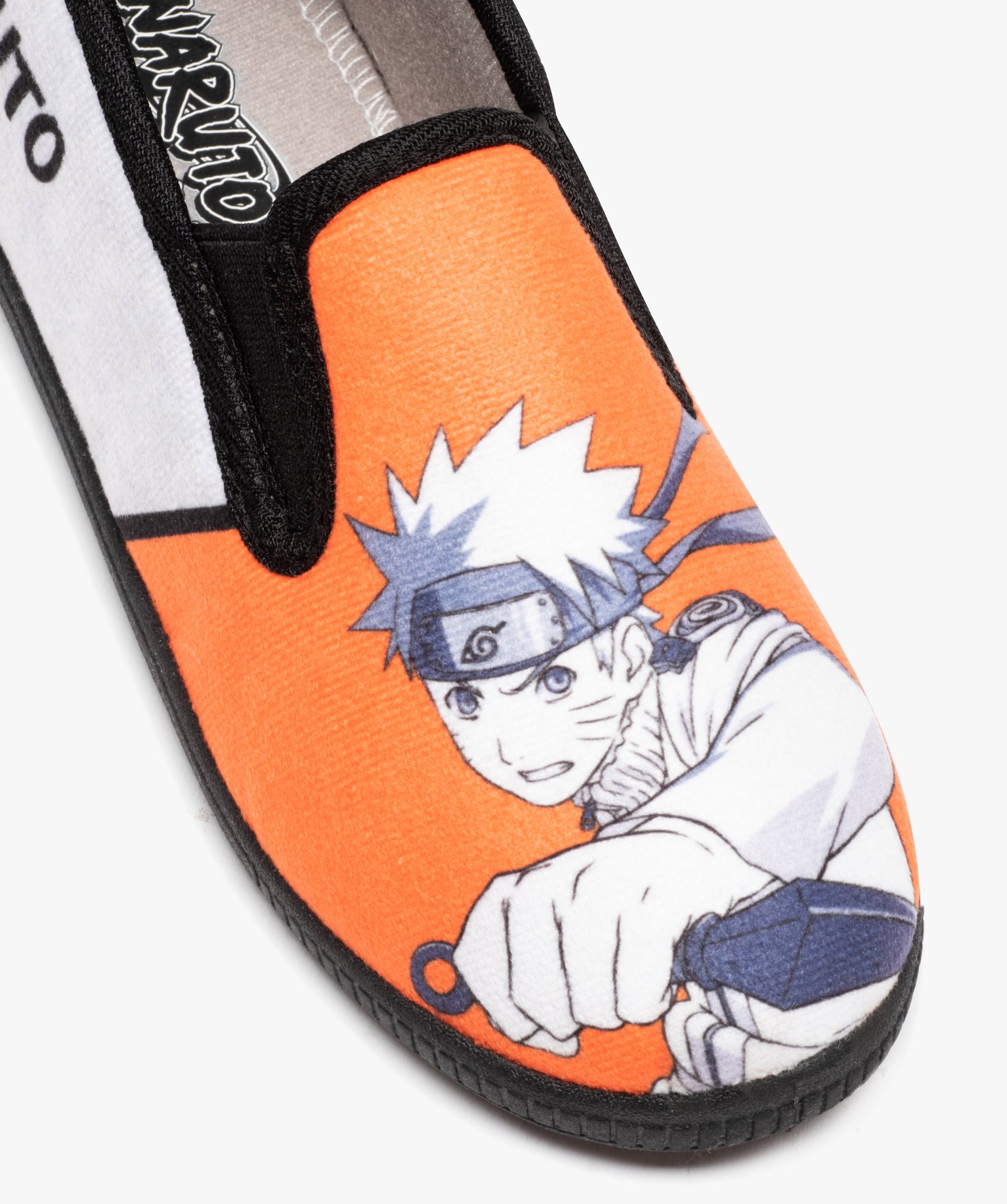 Chaussons Garçon pantoufle en velours - Naruto noir | GEMO