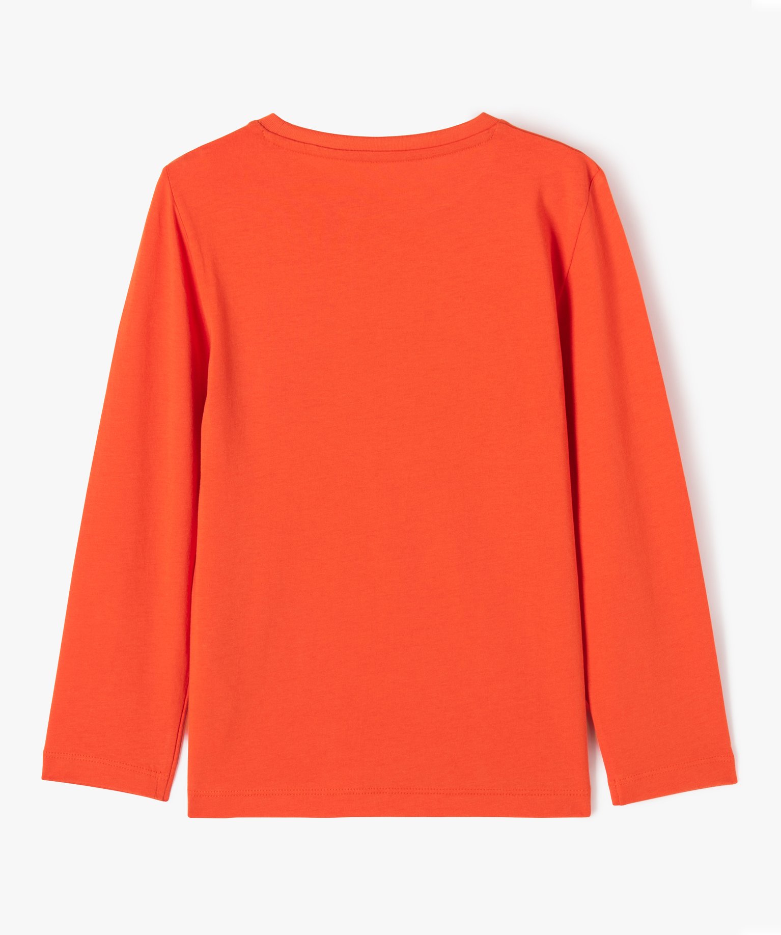 Tee-shirt à manches longues avec motif orange | GEMO