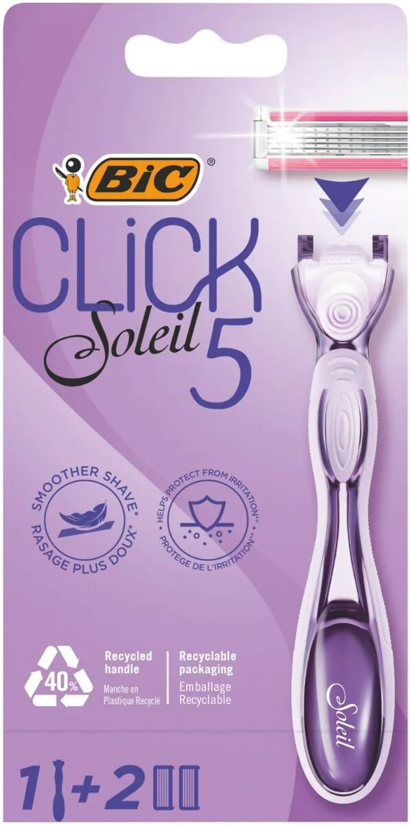 Ξυράφι Bic Soleil Click για φουσκάλες + 2 λεπίδες