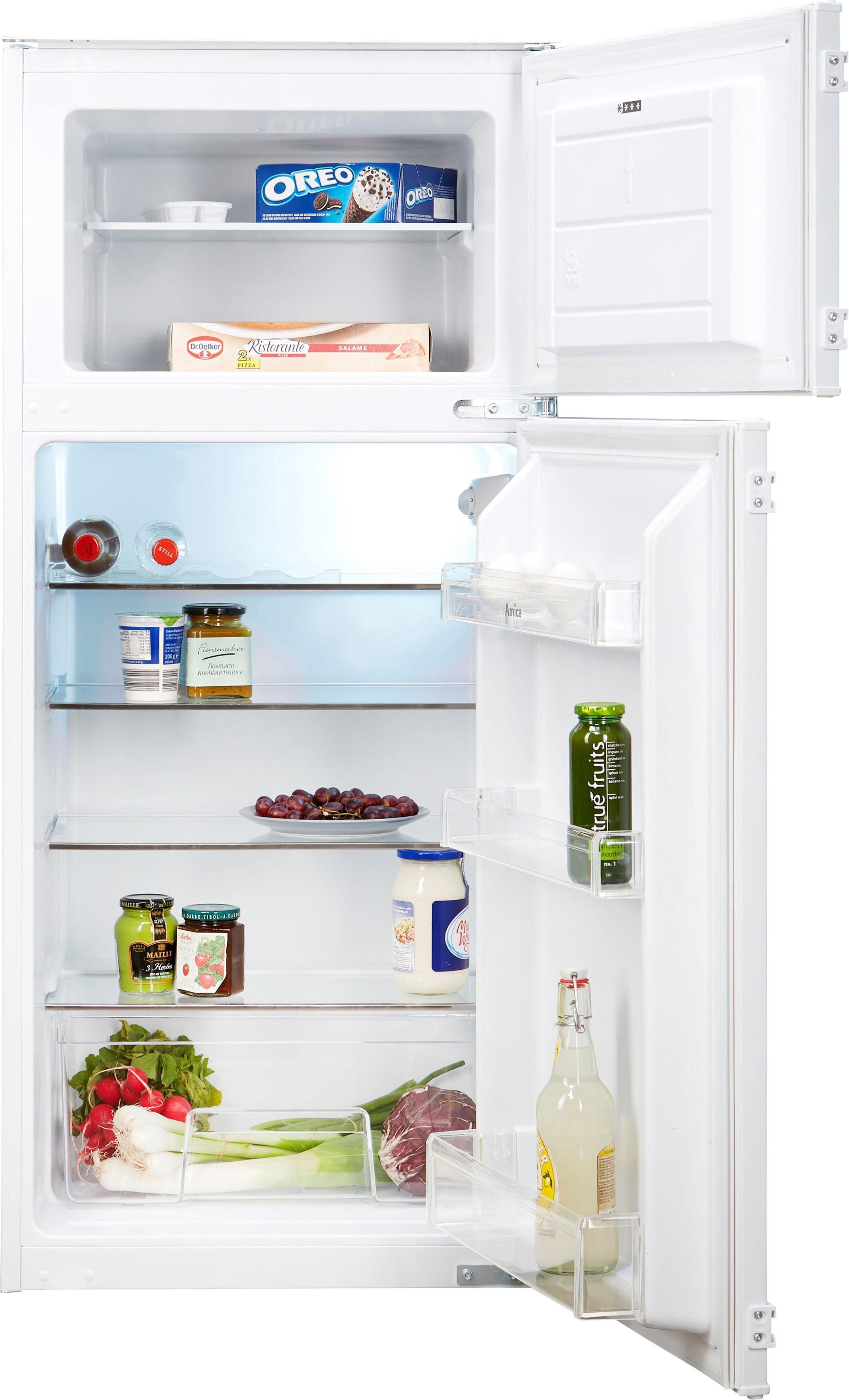 Amica Einbaukühlgefrierkombination EDTS 372 900, 122,1 cm hoch, 54 cm breit, Abtauautomatik