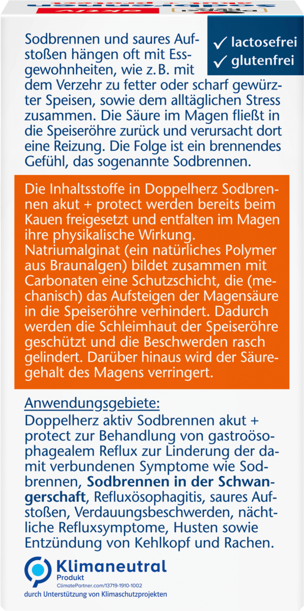 Sodbrennen akut + protect Kautabletten, 20 St