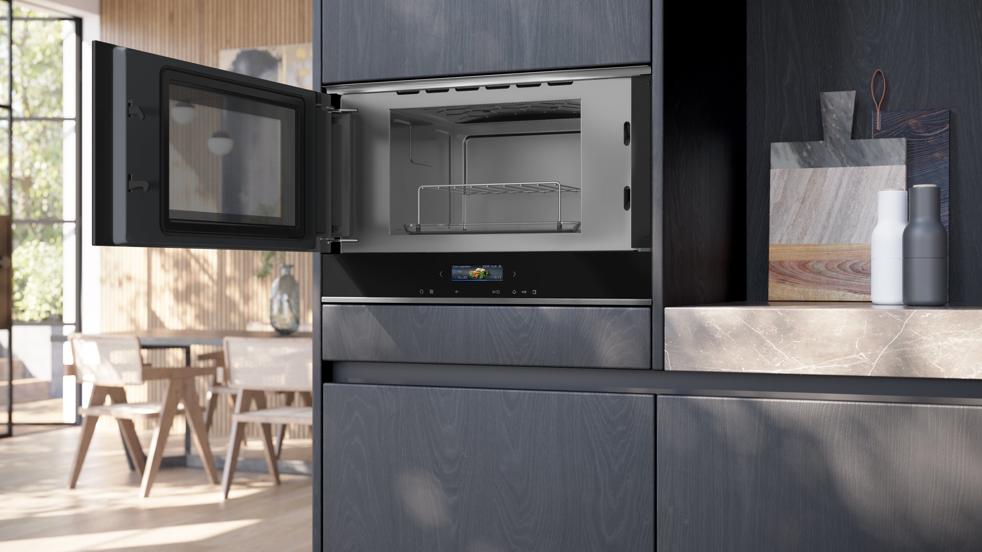 SIEMENS Einbau-Mikrowelle BE732L1B1, Grill, Mikrowelle, 21 l