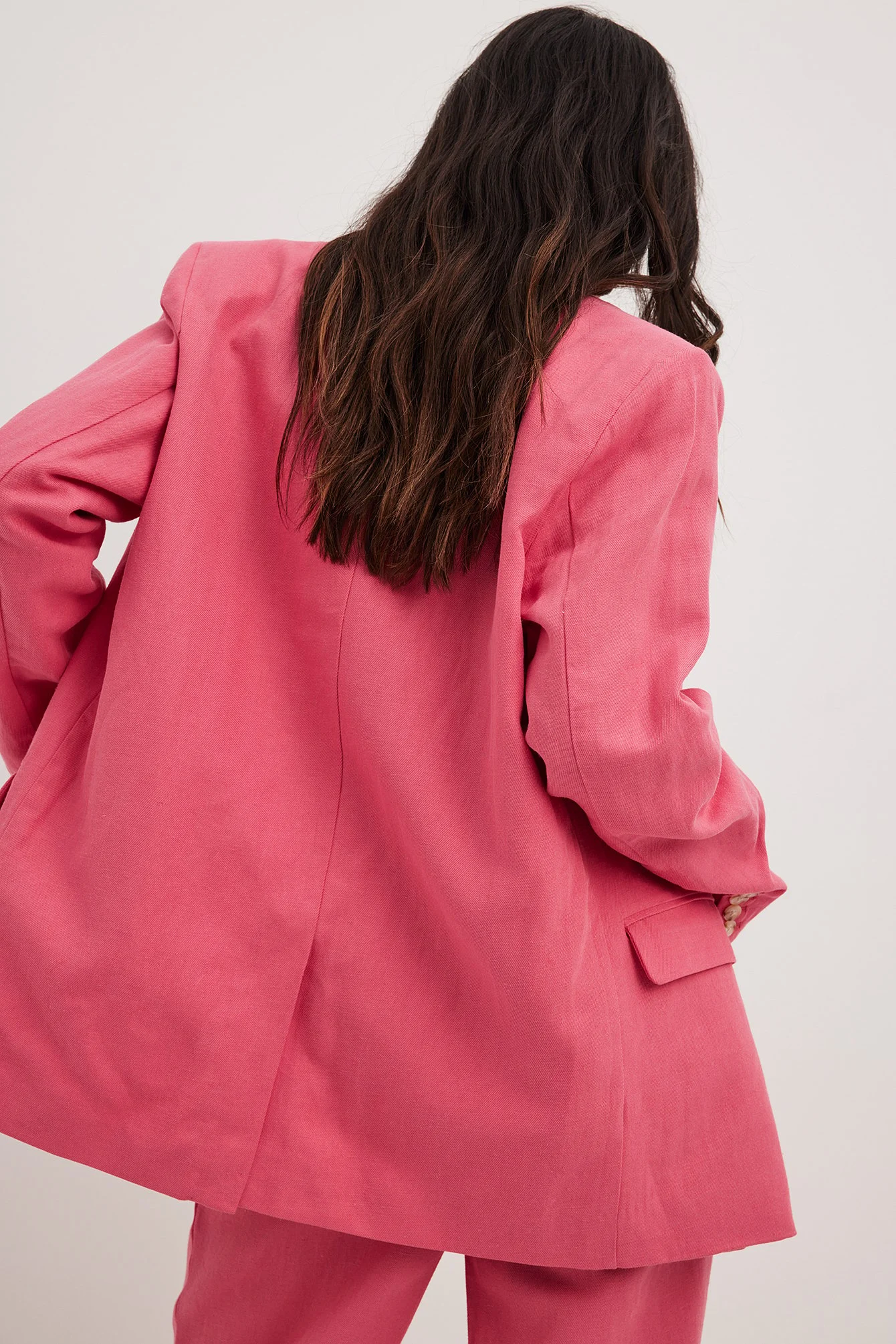 Oversize-Blazer aus Leinenmischung