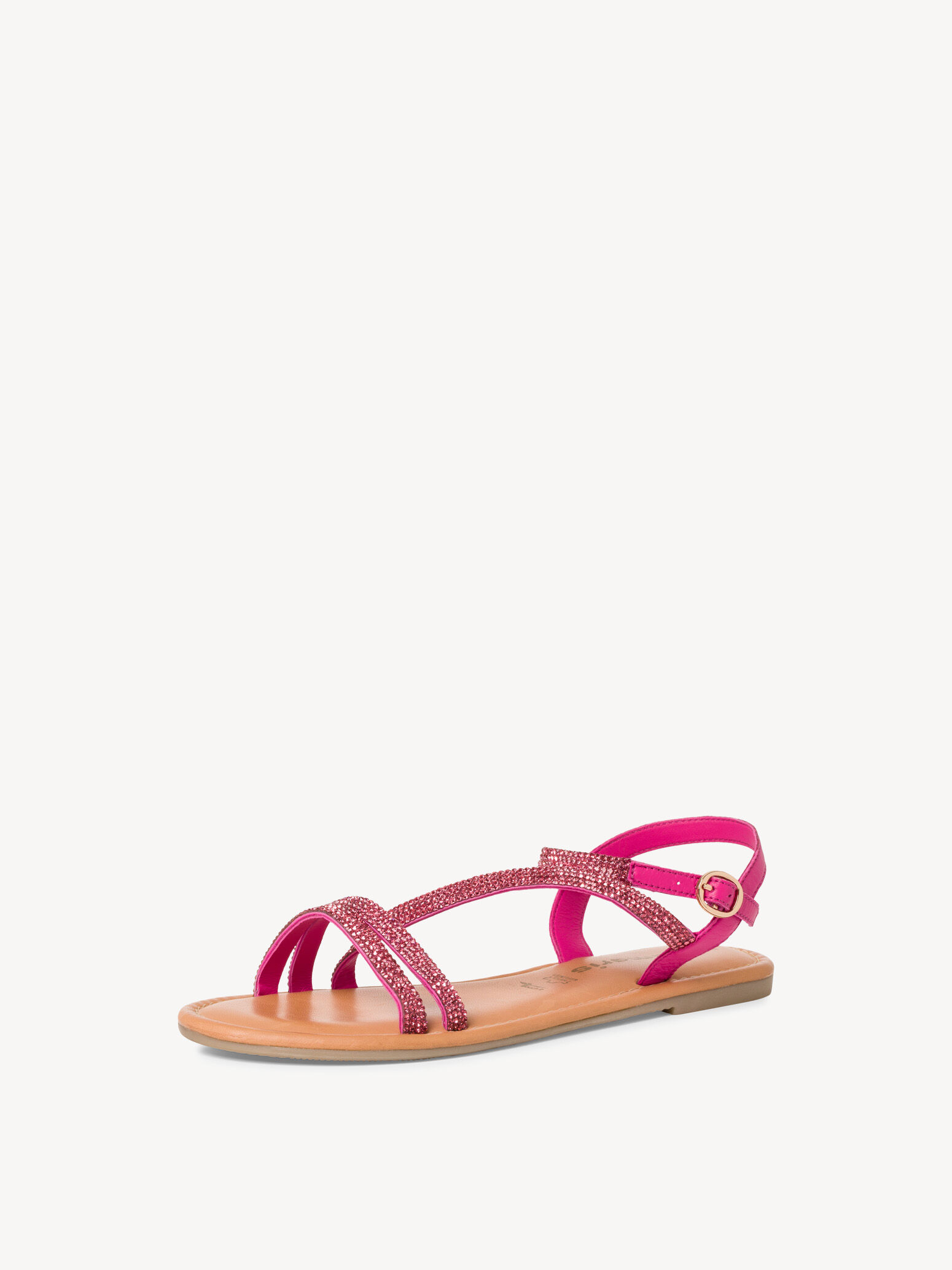 Sandale en cuir - rose fuchsia