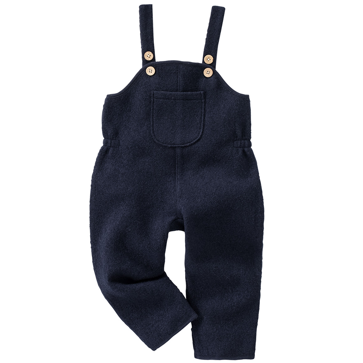 Baby Wollwalk-Latzhose mit Umschlagbündchen