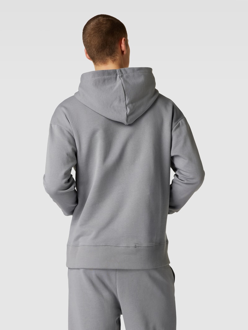 Oversized Hoodie mit Label-Stitching Modell 'BAAR' in anthrazit