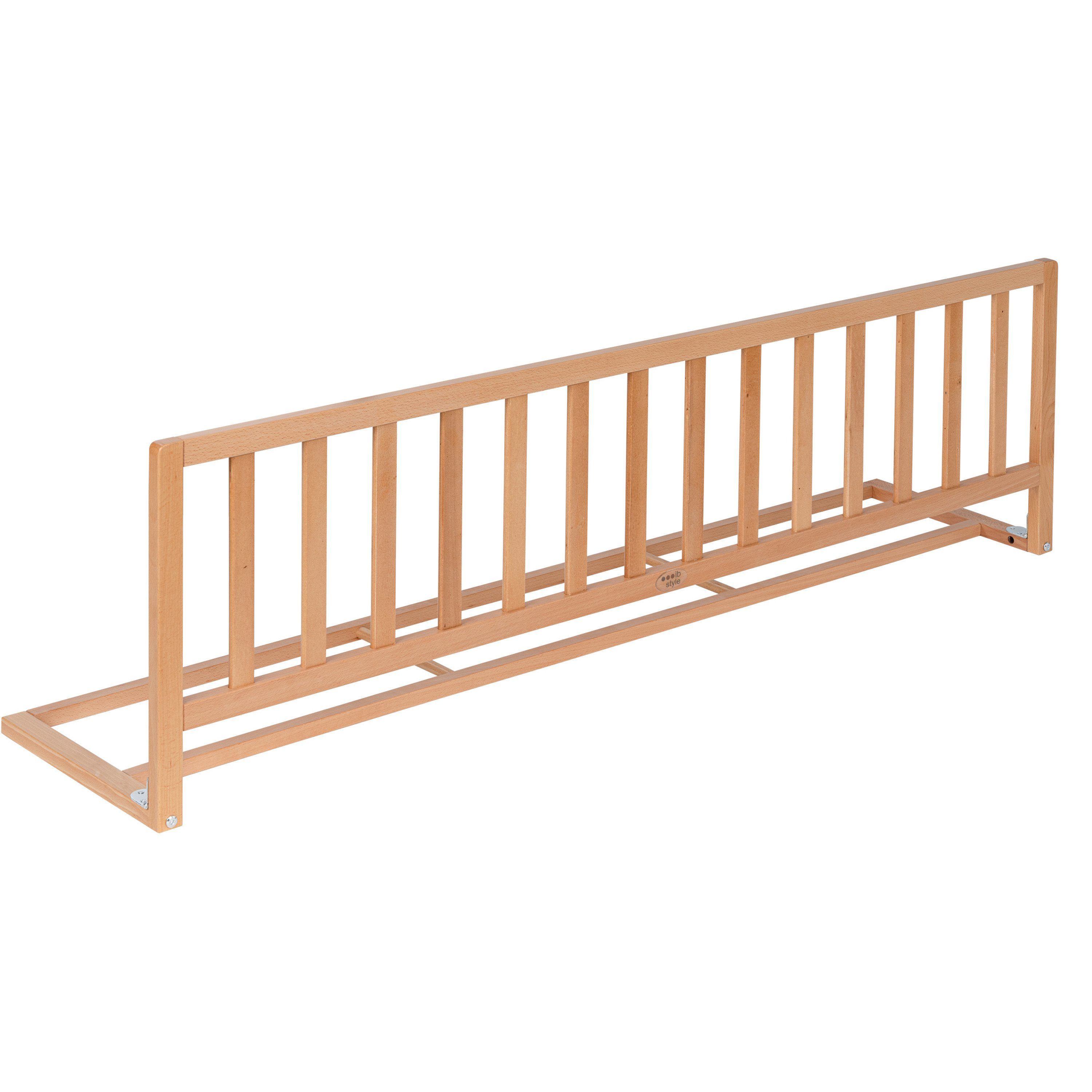 ib style Bettschutzgitter Bettgitter Flamo 140cm natur, Bettschutzgitter - Rausfallschutz - Holzgitter