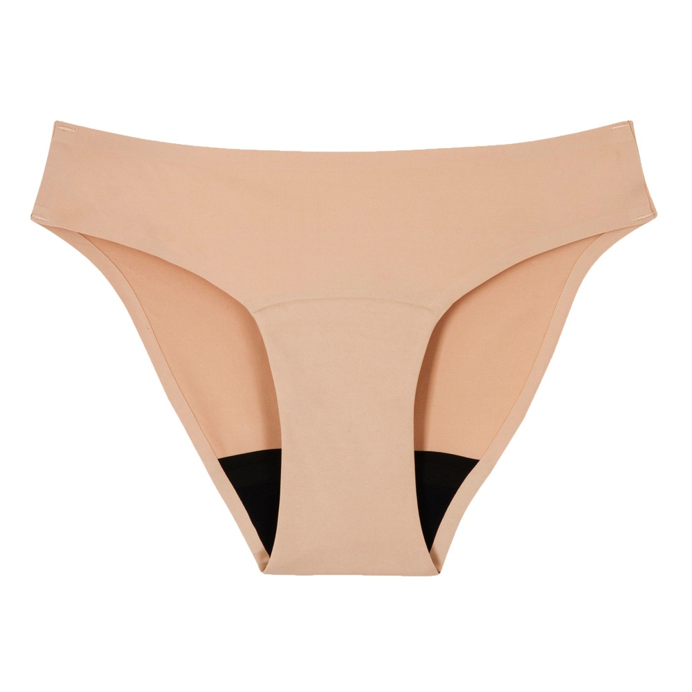 smoon lingerie Culotte menstruelle sans couture Flux moyen - BEIGE