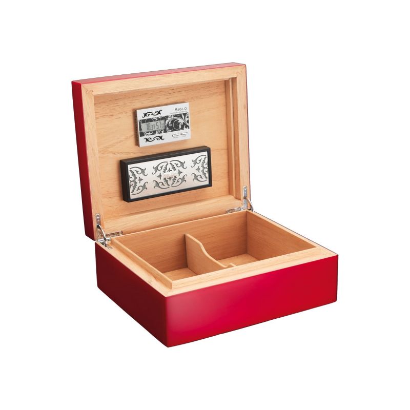 Siglo Zigarren-Humidor Modell Vibrant 50 Zigarren, Siren Red