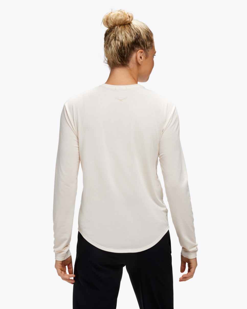 HOKA Essential LS T-skjorte Eggnog