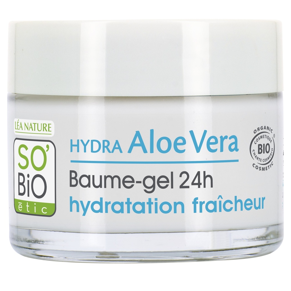 LÉA NATURE SO BiO étic Baume-gel hydratation¹ fraîcheur 24h, peaux normales à sèches, Hydra Aloe Vera Baume gel