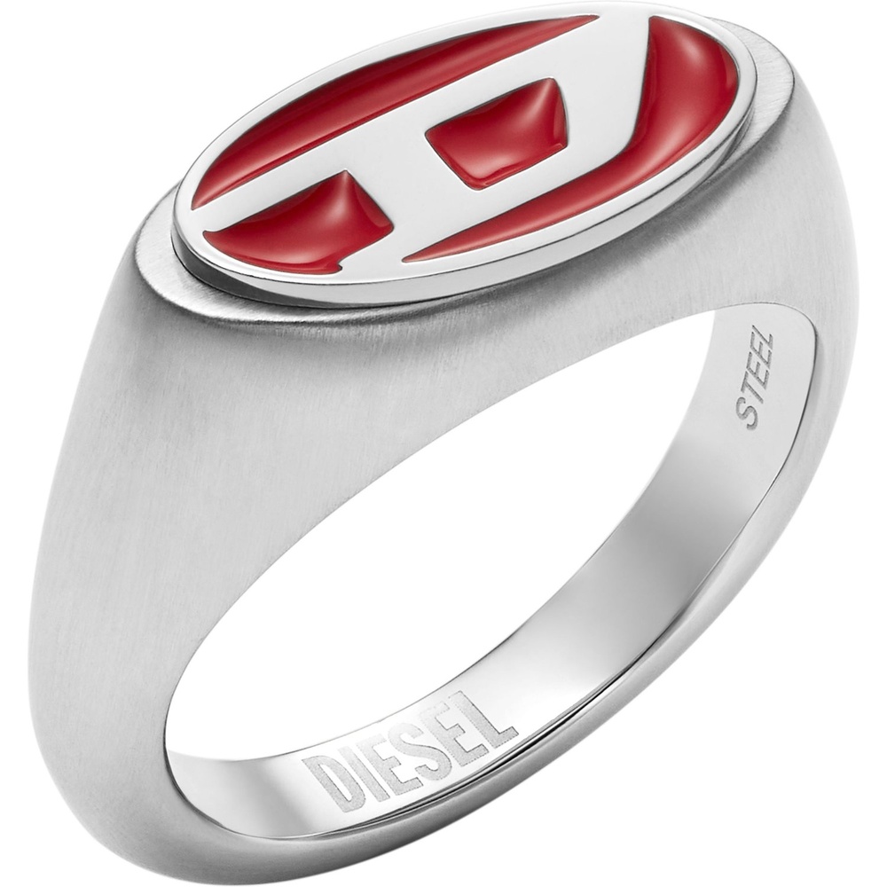 Diesel Bague pour hommes Acier inoxydable argent Bague