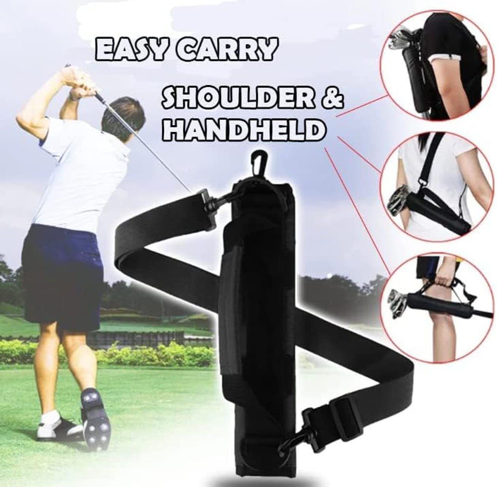 autolock Golfschläger + Golfbag Mini Golfschlägertasche Leicht Schulterträger Driving