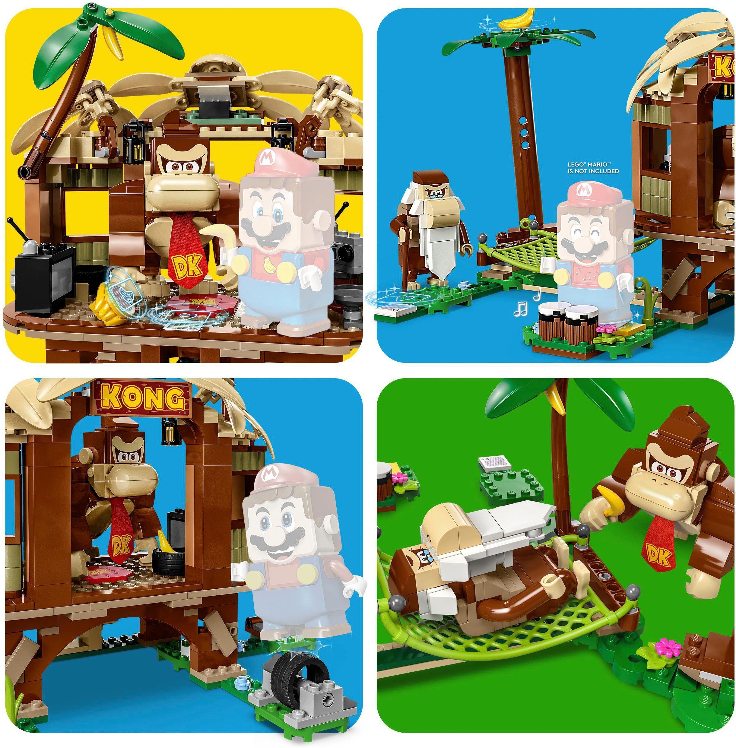 LEGO® Konstruktionsspielsteine Donkey Kongs Baumhaus – Erweiterungsset (71424), LEGO® Super Mario, (555 St), Made in Europe