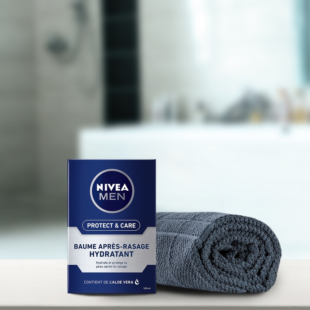 nivea PROTECT&CARE - Baume après rasage hydratant Aloe Vera Soin après-rasage homme