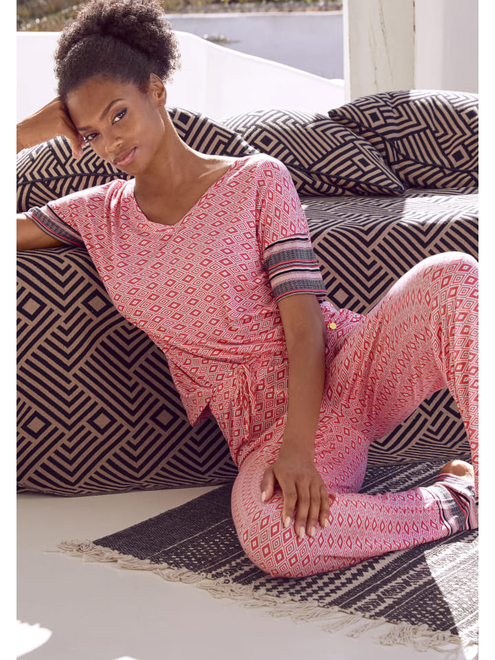 VIVANCE DREAMS Schlafhose in pink bedruckt günstig kaufen