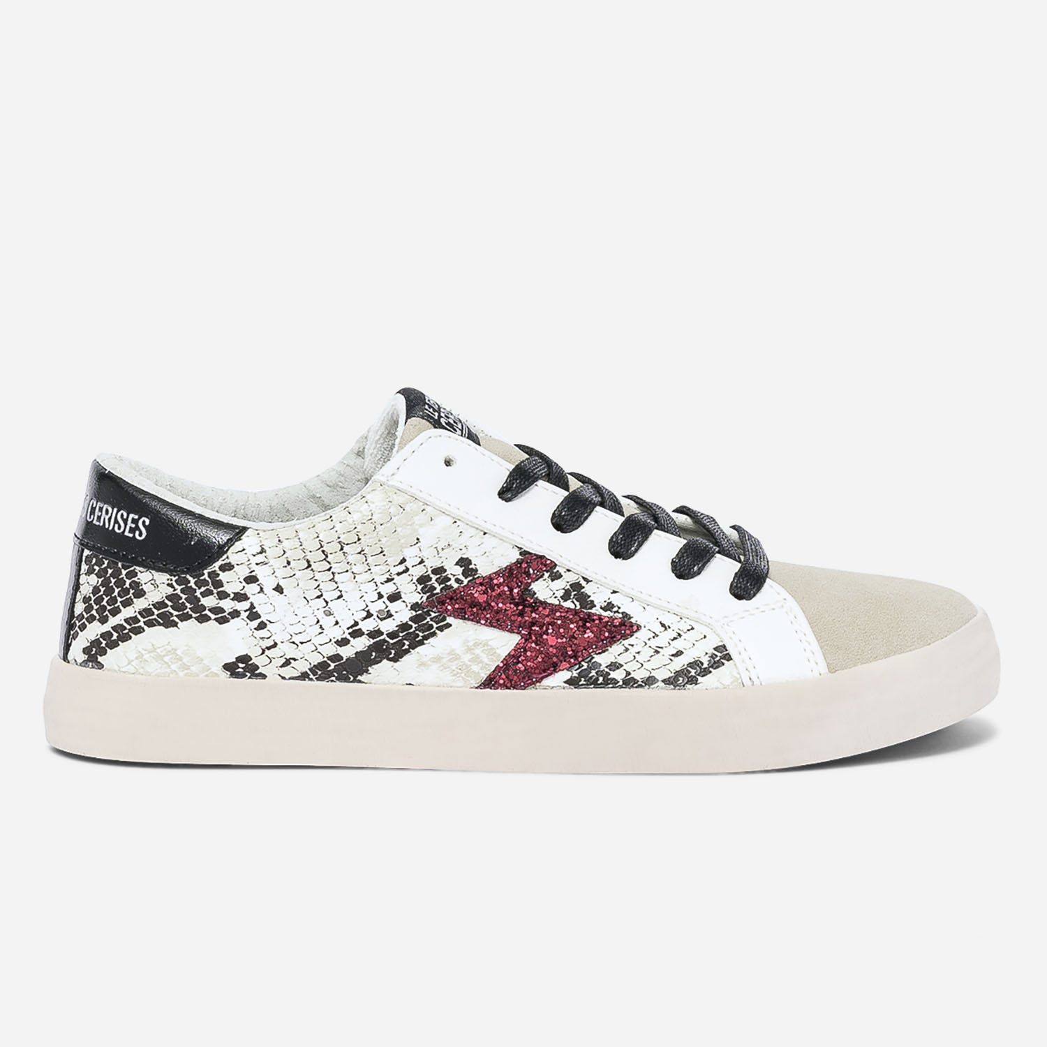 Tennis LE TEMPS DES CERISES blanc et beige