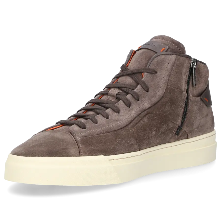 Santoni - Sneaker high 21555 Veloursleder - beige