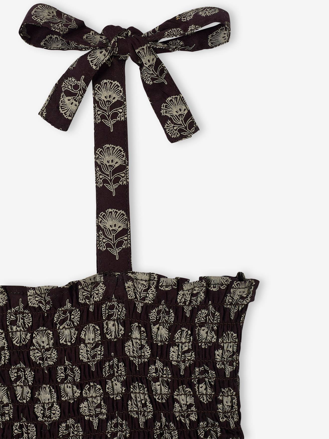 Vertbaudet Mädchen Maxikleid mit schmalen Trägern - anthrazit