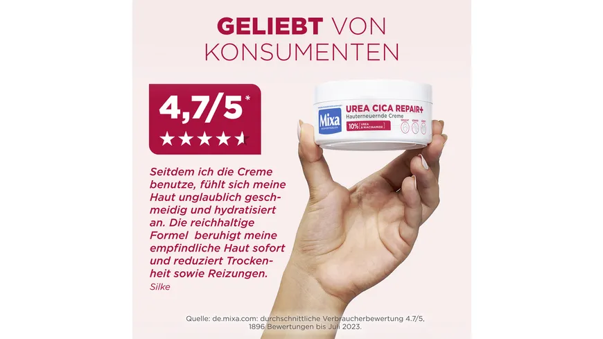 Mixa Urea Cica Repair Hauterneuernde Creme 150 ml